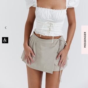 House of cb pleated Tatum skirt